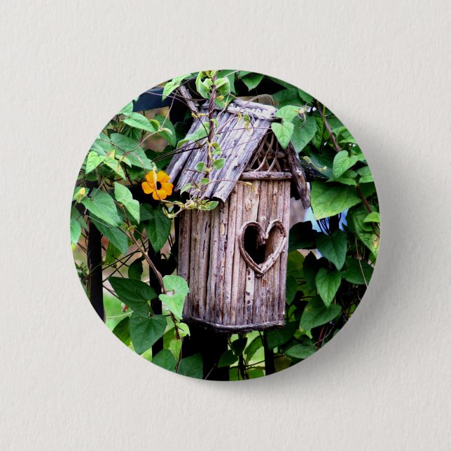 Birdhouse Pinback Button (Front)