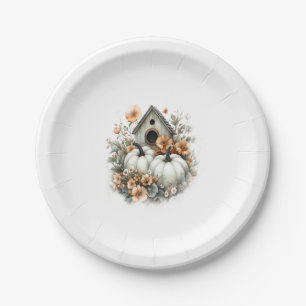 Birdhouse Shirt Country Pumpkin Paper Plates