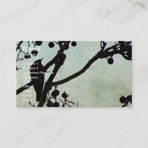 Customizable Birdie 3 business card