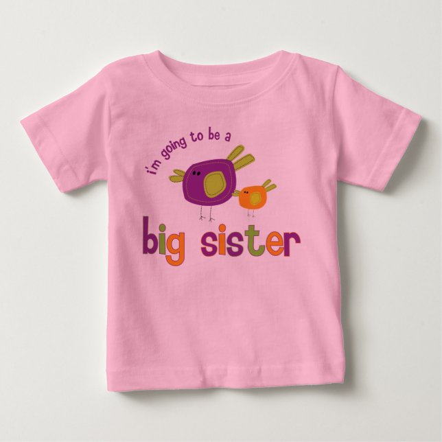 birdie big sister back baby T-Shirt (Front)