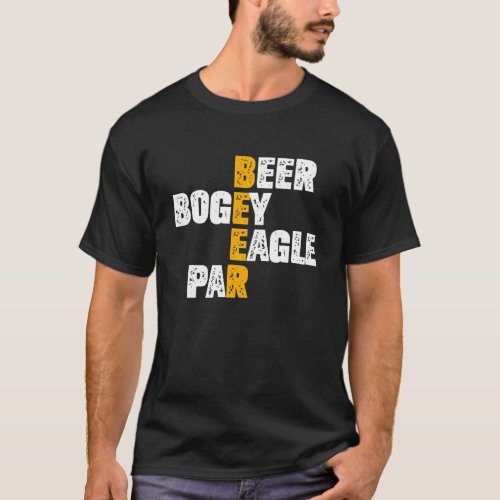 Birdie Bogey Eagle Par Beer Patriotic Golfers T_Shirt