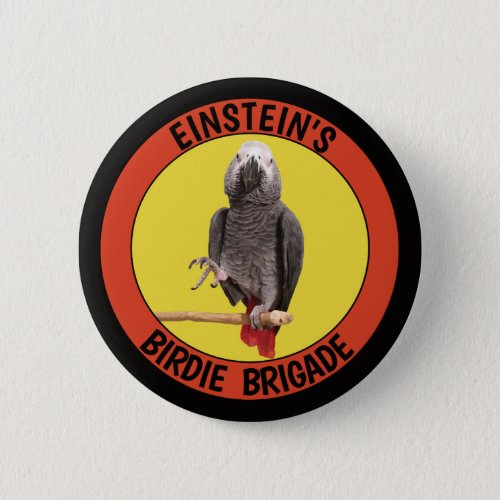 Birdie Brigade Congo African Grey Parrot Button