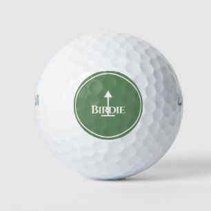 Birdie Chalk White on Pine Green Golf Balls