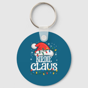 Birdie Claus Funny Xmas Christmas Grandma Holiday  Keychain