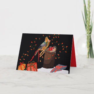 Birdie customizable holiday card