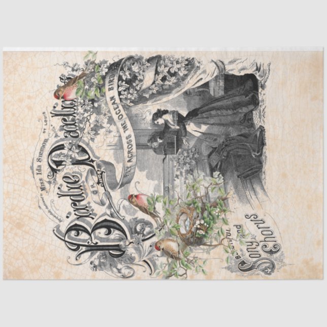 Birdie Darling Decoupage Paper (Front)