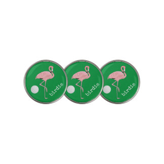 Birdie Flamingo Golf Ball Marker