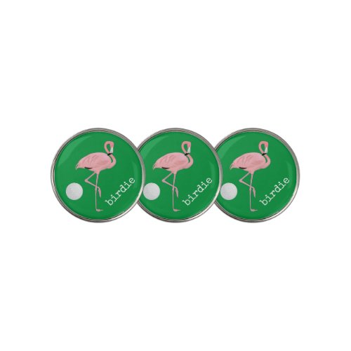 Birdie Flamingo Golf Ball Marker