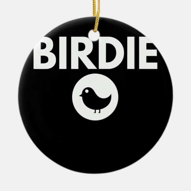 Birdie Golf  Ceramic Ornament (Front)