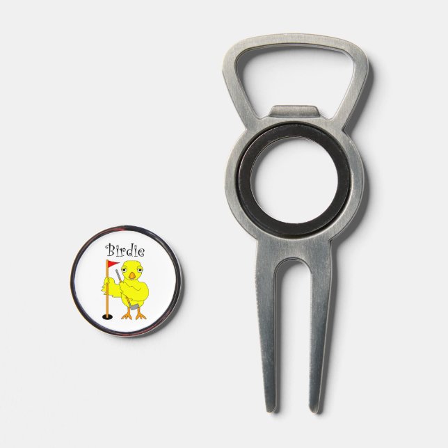 Birdie Golfer Chick Divot Tool (Front (Open))