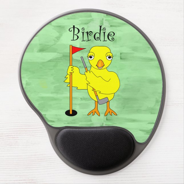 Birdie Golfer Chick Gel Mouse Pad (Front)
