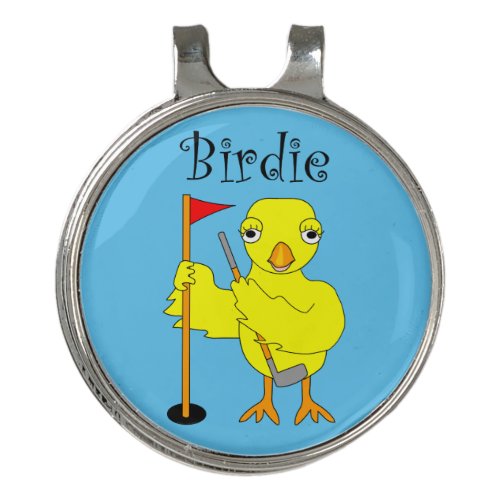 Birdie Golfer Chick Golf Hat Clip