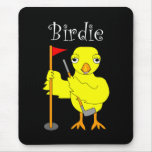 Birdie Golfer Chick Mouse Pad