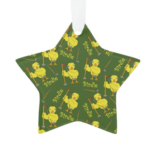 Birdie Golfer Chick Ornament