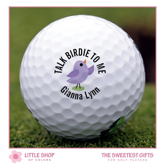 Birdie on Putting Green Monogrammed Golf Balls (Creator Uploaded)