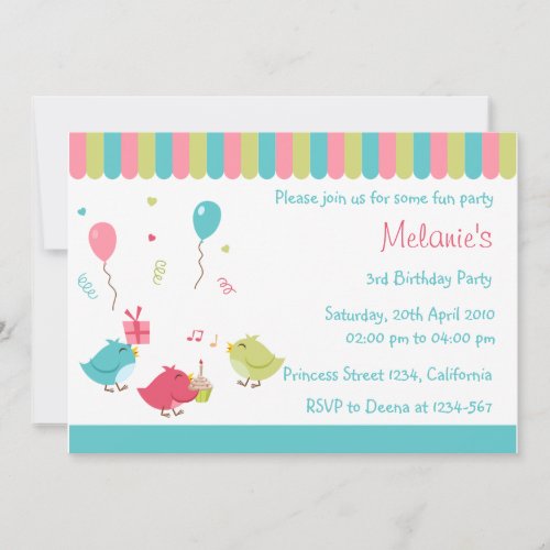 Birdie Party Invitation