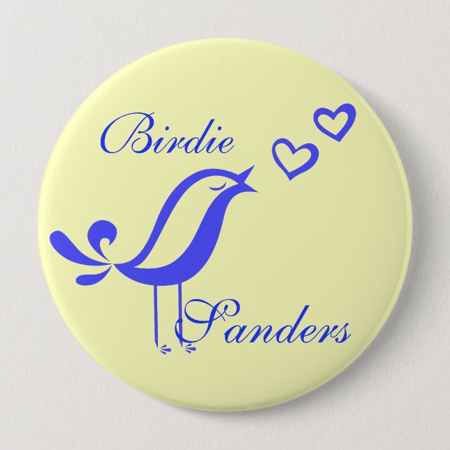 "Birdie Sanders" Button (Front)