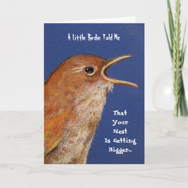 BIRDIE TOLD ME YOU'RE EXPECTING CARD (Front)