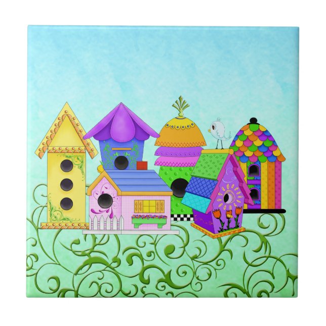 Birdie Village Tiles and Trivets (Front)
