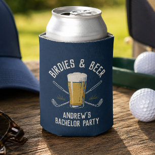Birdies & Beer Golf Bachelor Party Favor Beer Can Cooler