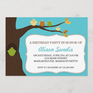 Birdies Birthday Party Invite