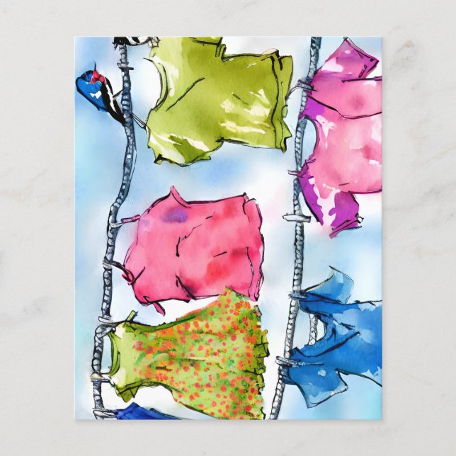 BIRDIES 'flyer' small note paper sheet  (Front)