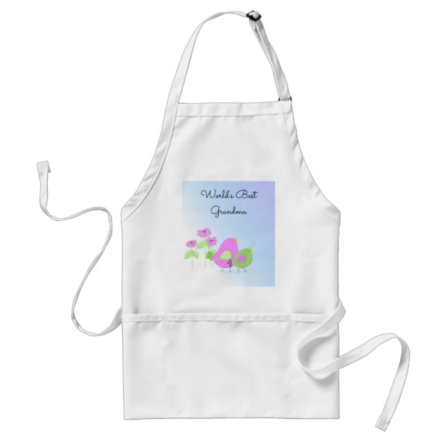 Birdies Worlds Best Grandma Adult Apron (Front)