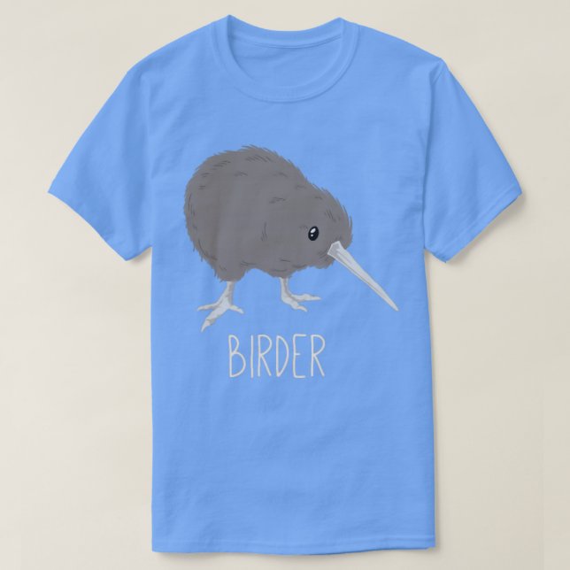 Birding Birder Bird Watcher With Kiwi Bird  T-Shirt (Design Front)