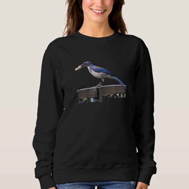 Birding Birder Birdwatching California Scrub Jay B Sweatshirt (Front)