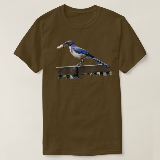 Birding Birder Birdwatching California Scrub Jay B T-Shirt (Design Front)
