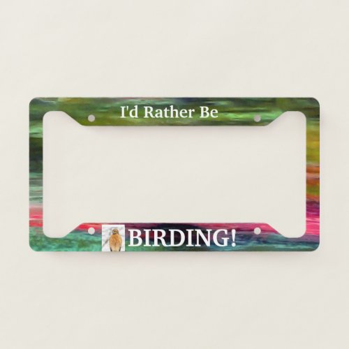 Birding Hawk License Plate Frame