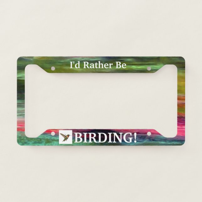 Birding, Hummingbird License Plate Frame (Front)