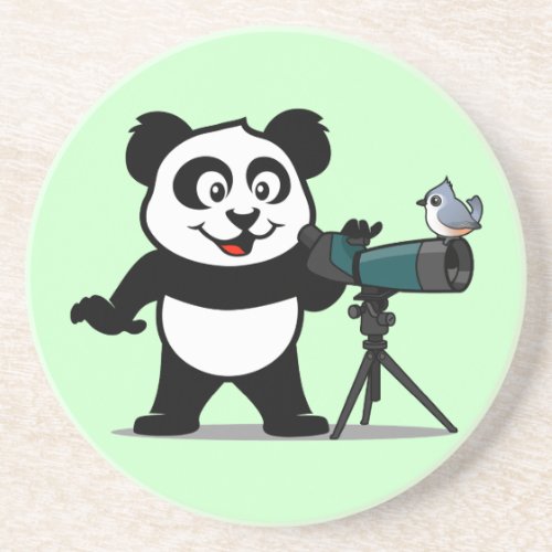 Birding Panda Drink Coaster