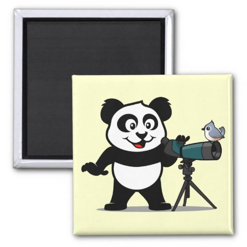 Birding Panda Magnet