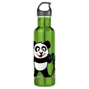 Birding Panda Water Bottle by cuteunion at Zazzle