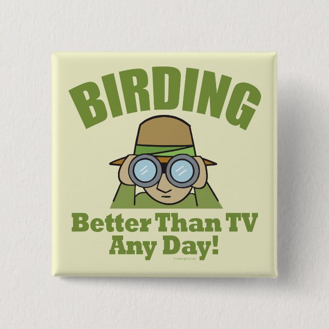 Birding Pinback Button (Front)
