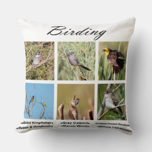 Birding  throw pillow
