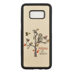 Birding Up North Carved Slim Case for Samsung Galaxy S8, Maple Wood