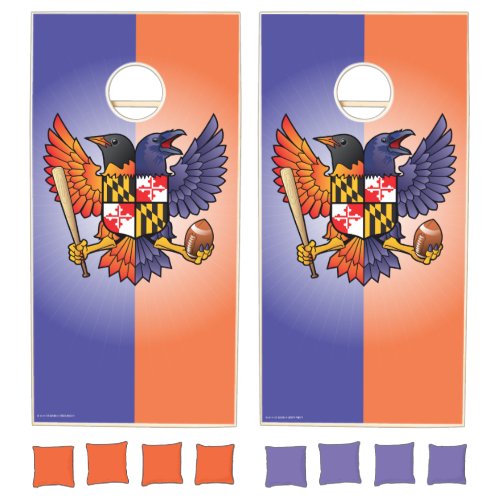 Birdland Maryland Crest Cornhole Set