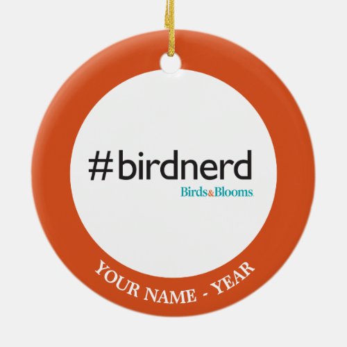 BirdNerd Ceramic Ornament