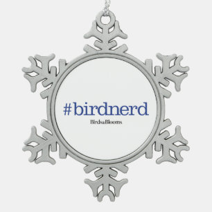 #birdnerd snowflake pewter christmas ornament