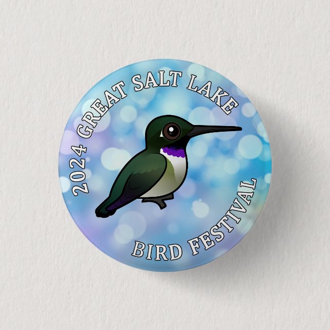 Birdorable 2024 Great Salt Lake Bird Festival Button (Front)