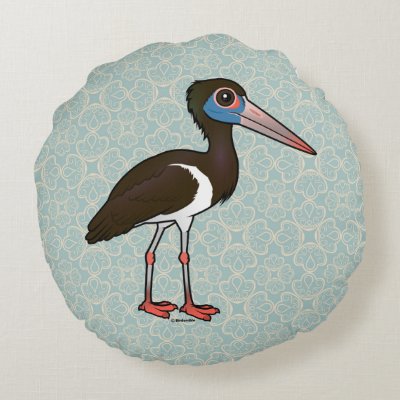 Birdorable Abdim&#39;s Stork Round Pillow