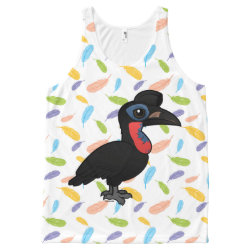 Abyssinian Ground Hornbill All-Over Printed Unisex Tank
