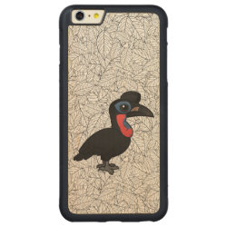 Abyssinian Ground Hornbill Carved iPhone 6 Plus Slim Wood Case