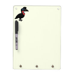 Abyssinian Ground Hornbill Vertical Dry-erase Board with Keychain holder and Pen