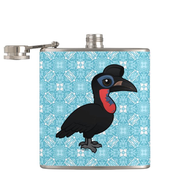 Birdorable Abyssinian Ground Hornbill Hip Flask (Opened)