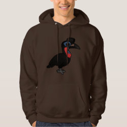 Abyssinian Ground Hornbill Men's Basic Hooded Sweatshirt