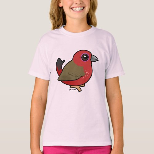 Birdorable African Firefinch Cute Cartoon Bird T_Shirt