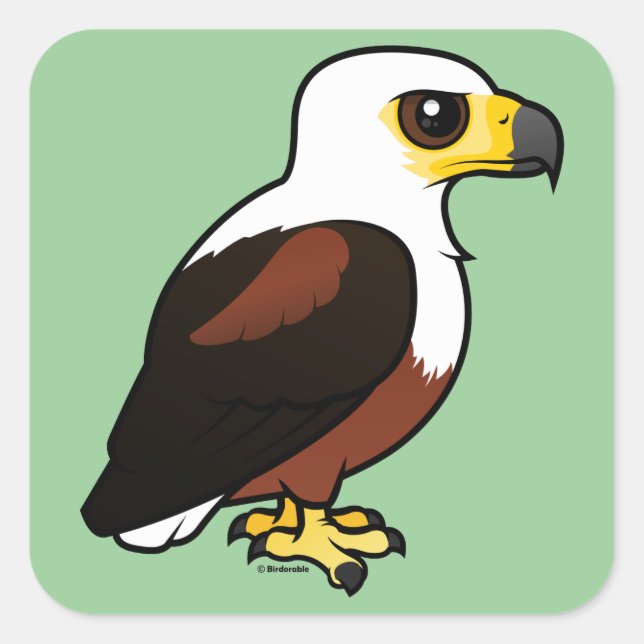 Birdorable African Fish-Eagle Square Sticker (Front)